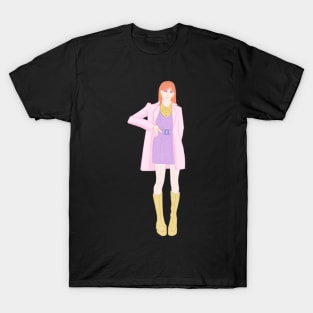 Spring in the 60s Vintage Fashion Illustration T-Shirt